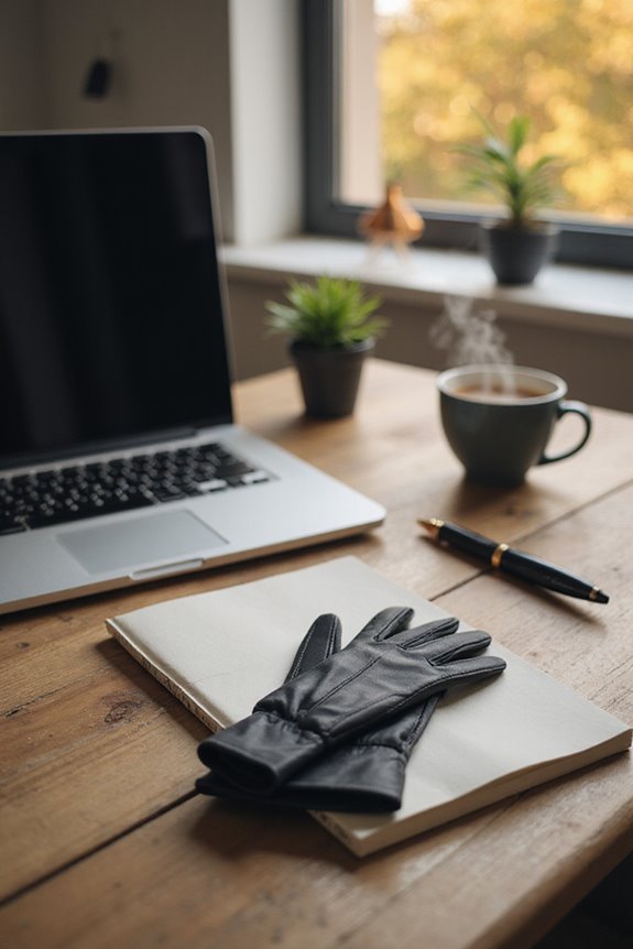 comfortable and stylish writing gloves