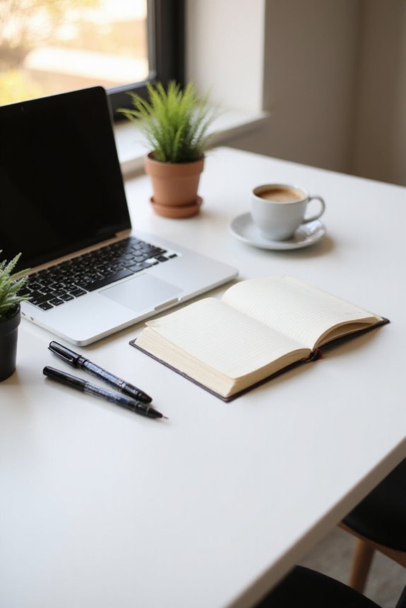 stylish white writing desks