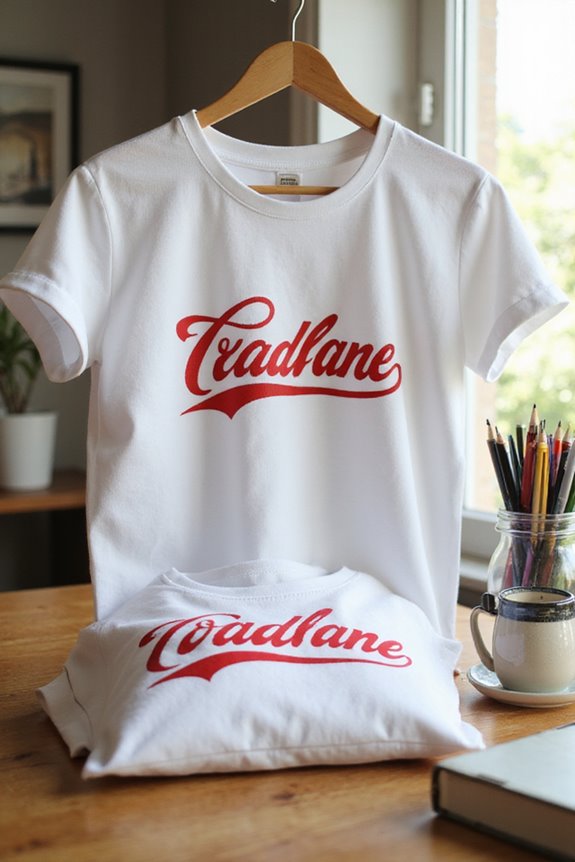 bold red text tees