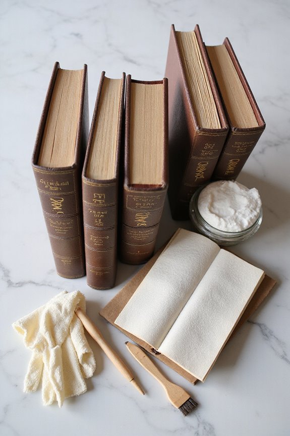 gentle hardcover book cleaning