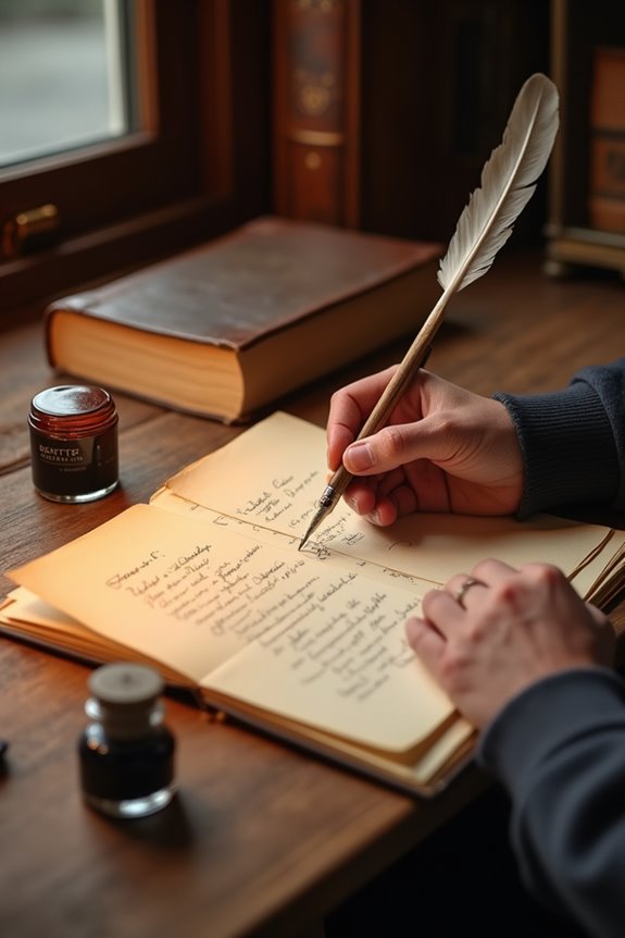 ink quality and quill materials
