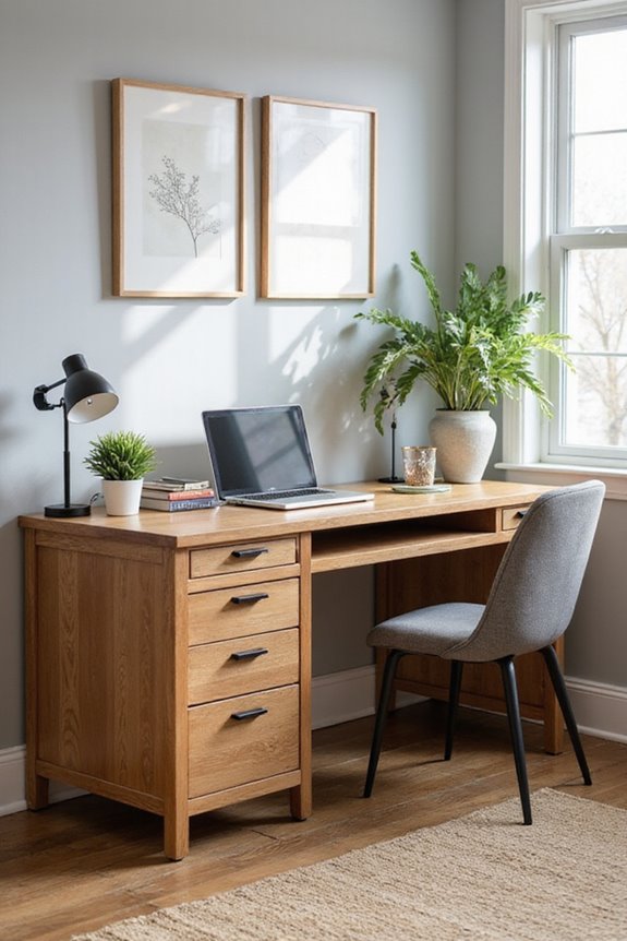 l shaped desks with drawers