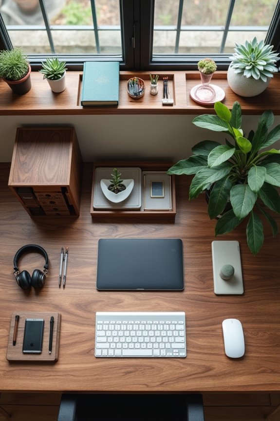 maximizing small desk storage