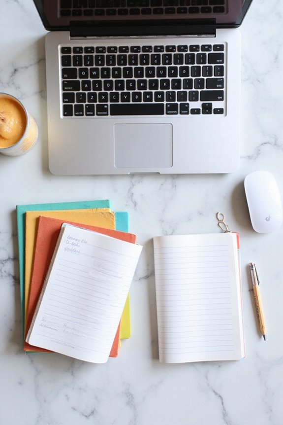 organized digital writing notes