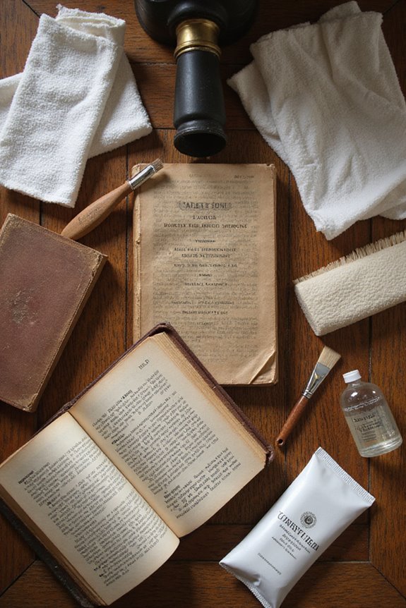 safe dusty book cleaning